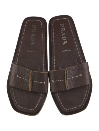Prada Leather Slides