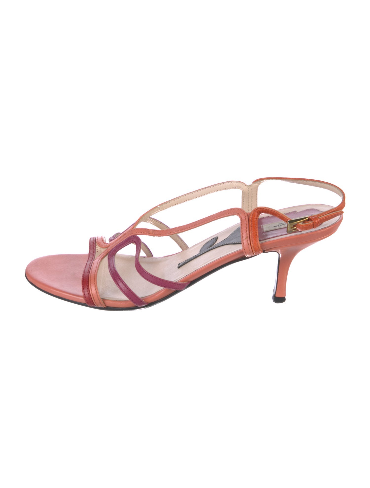 Prada Leather Slingback Sandals