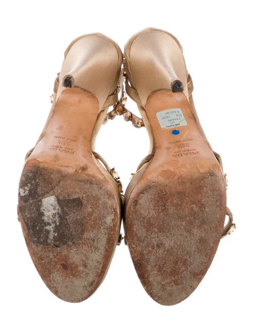 Prada Satin Bow Accents Slingback Sandals