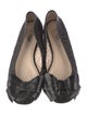 Prada Leather Lasercut Accents Ballet Flats