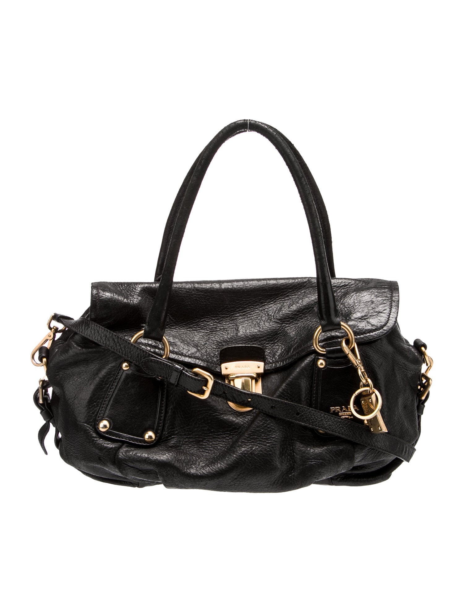 Prada Leather Top Handle Bag