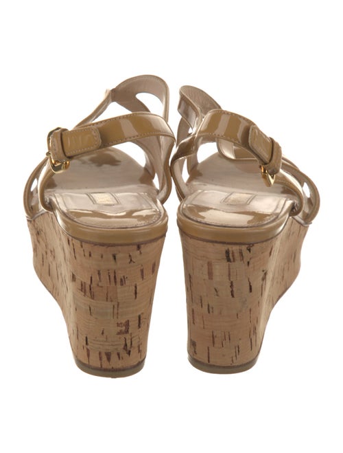 Prada Patent Leather Cutout Accent Sandals