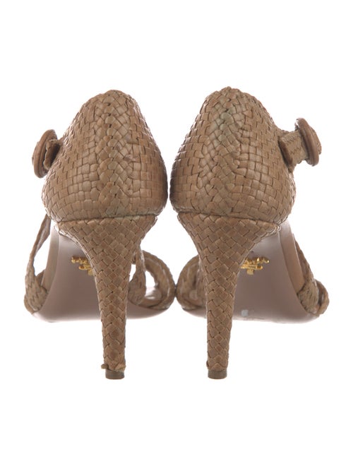 Prada Leather Braided Accents Sandals
