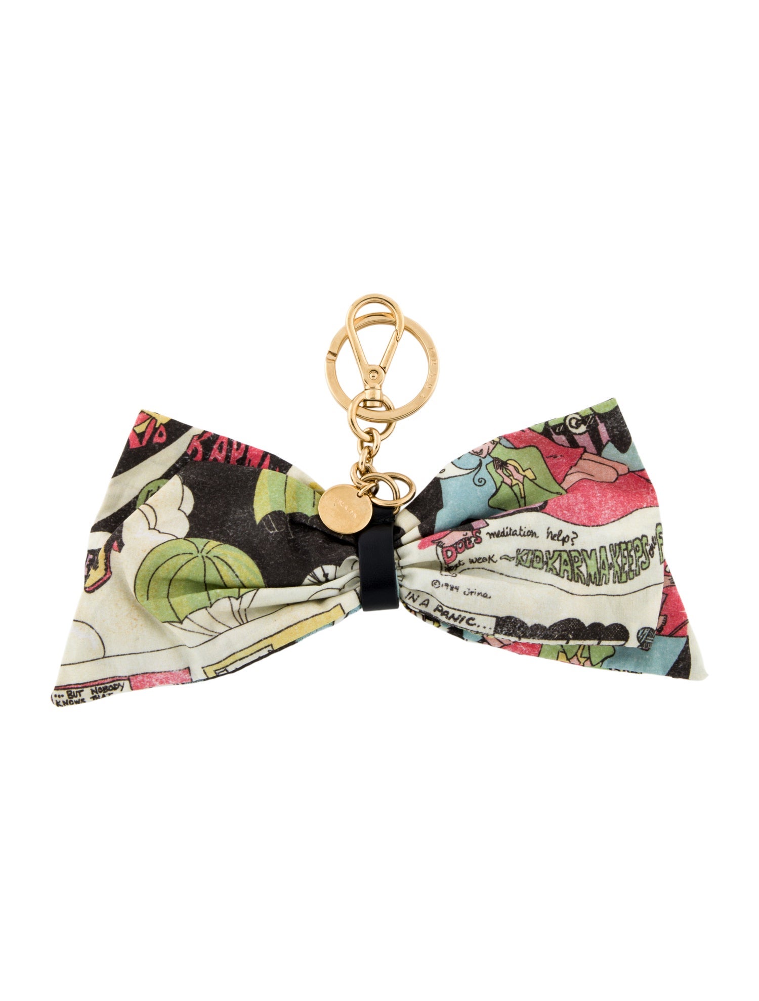 Prada Multicolor bow charm with keychain