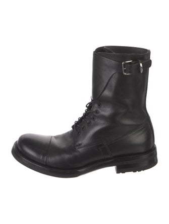 Prada Leather Combat Boots