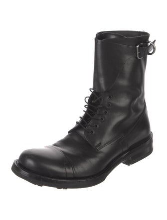 Prada Leather Combat Boots