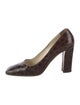 Prada Embossed Leather Pumps
