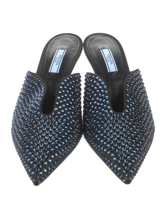 Prada Crystal Crystal Embellishments Mules