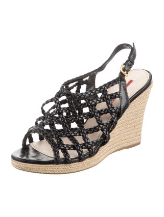 Prada Sport Jute Animal Print Espadrilles