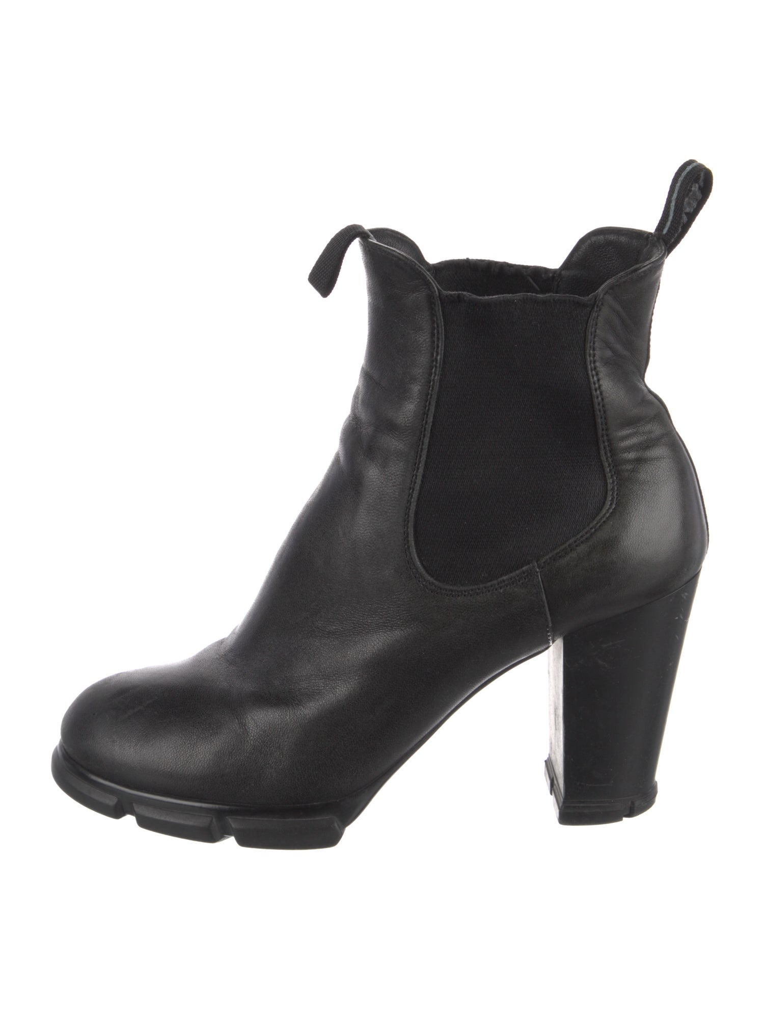 Prada Leather Chelsea Boots