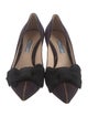 Prada Canvas Bow Accents Pumps