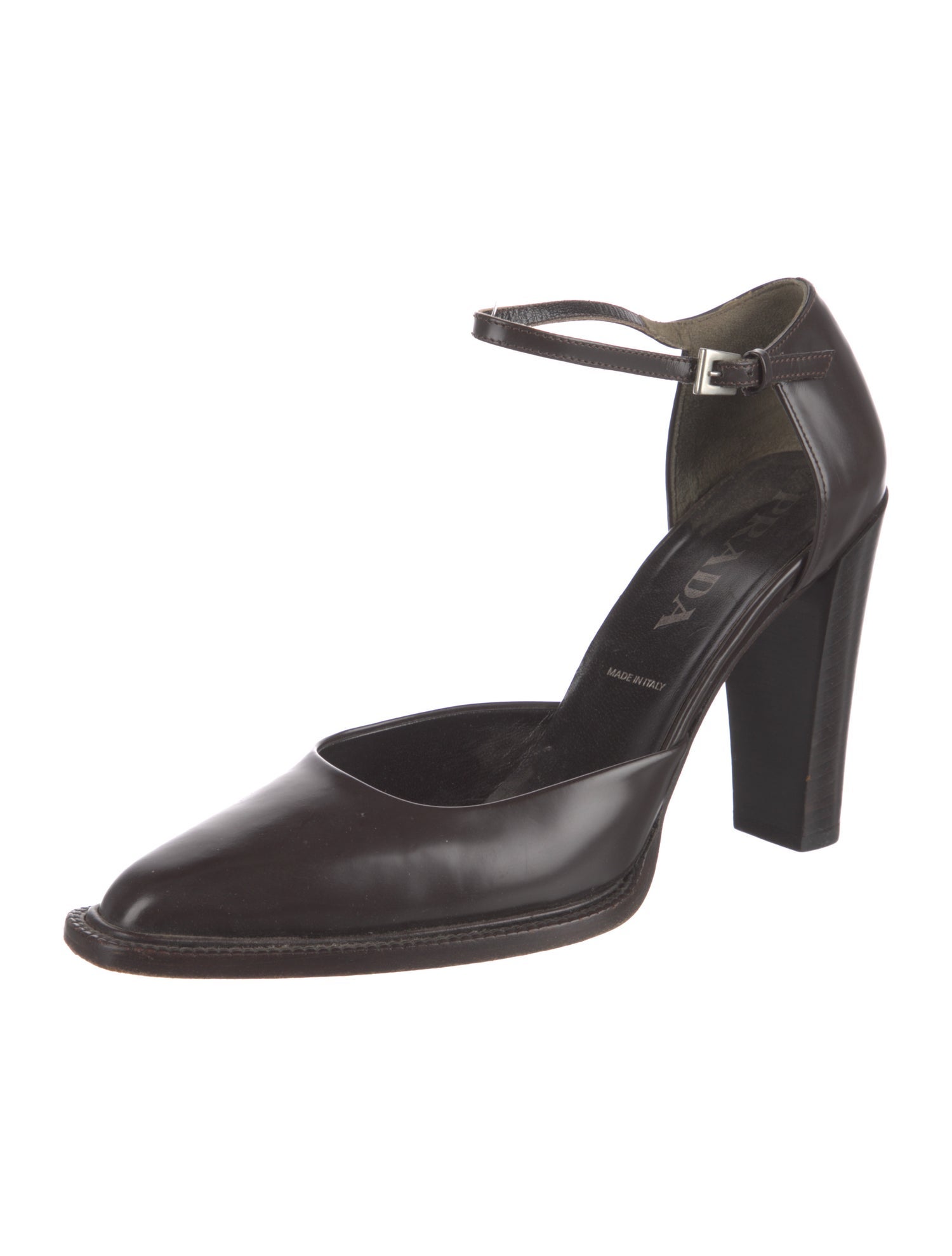 Prada Leather D'Orsay Pumps