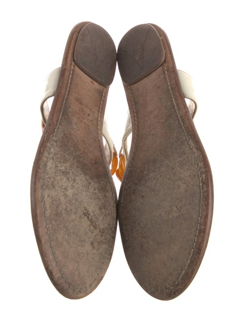 Prada Patent Leather Chain-Link Accents Slides