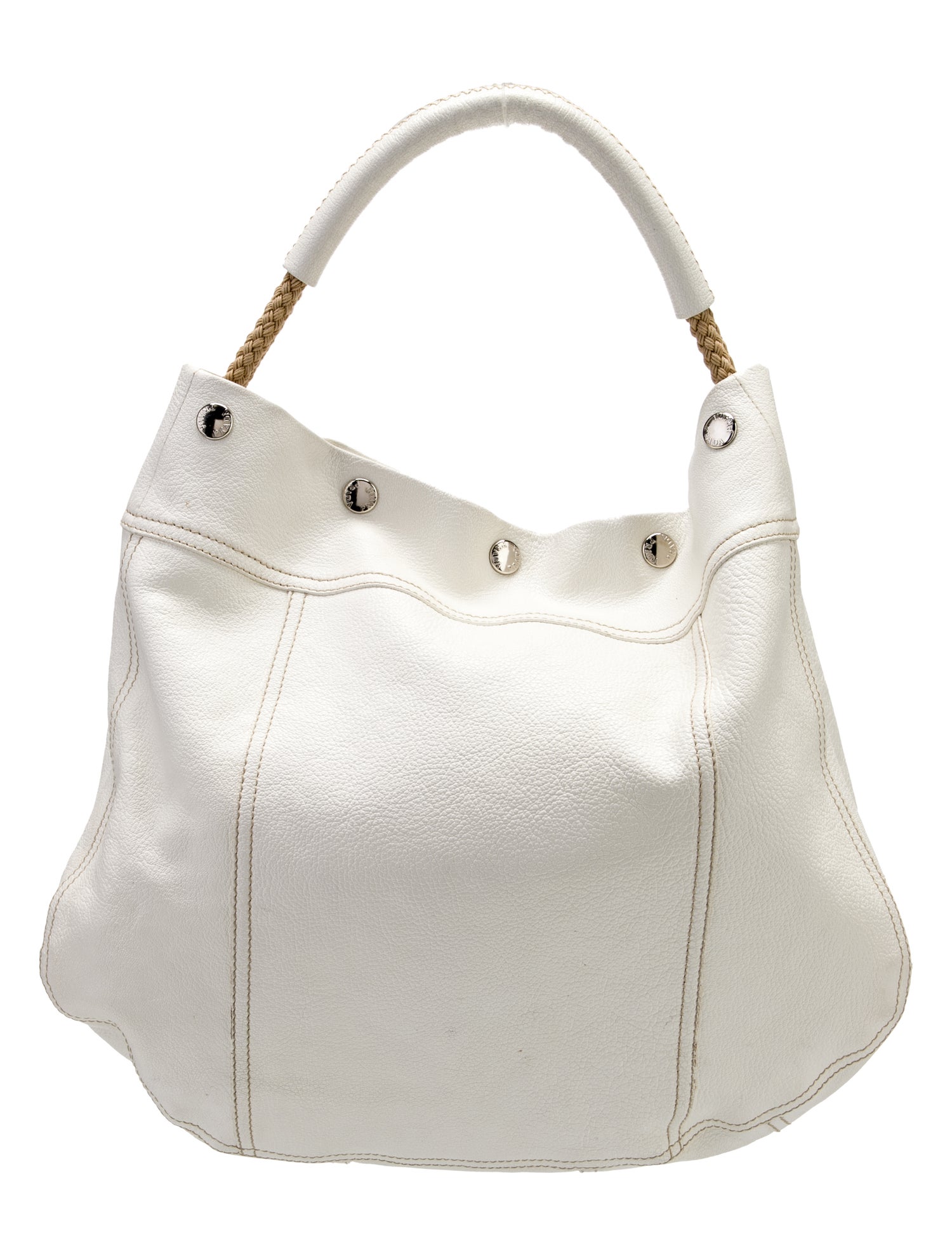 Prada Enameled Metal Triangle Hobo