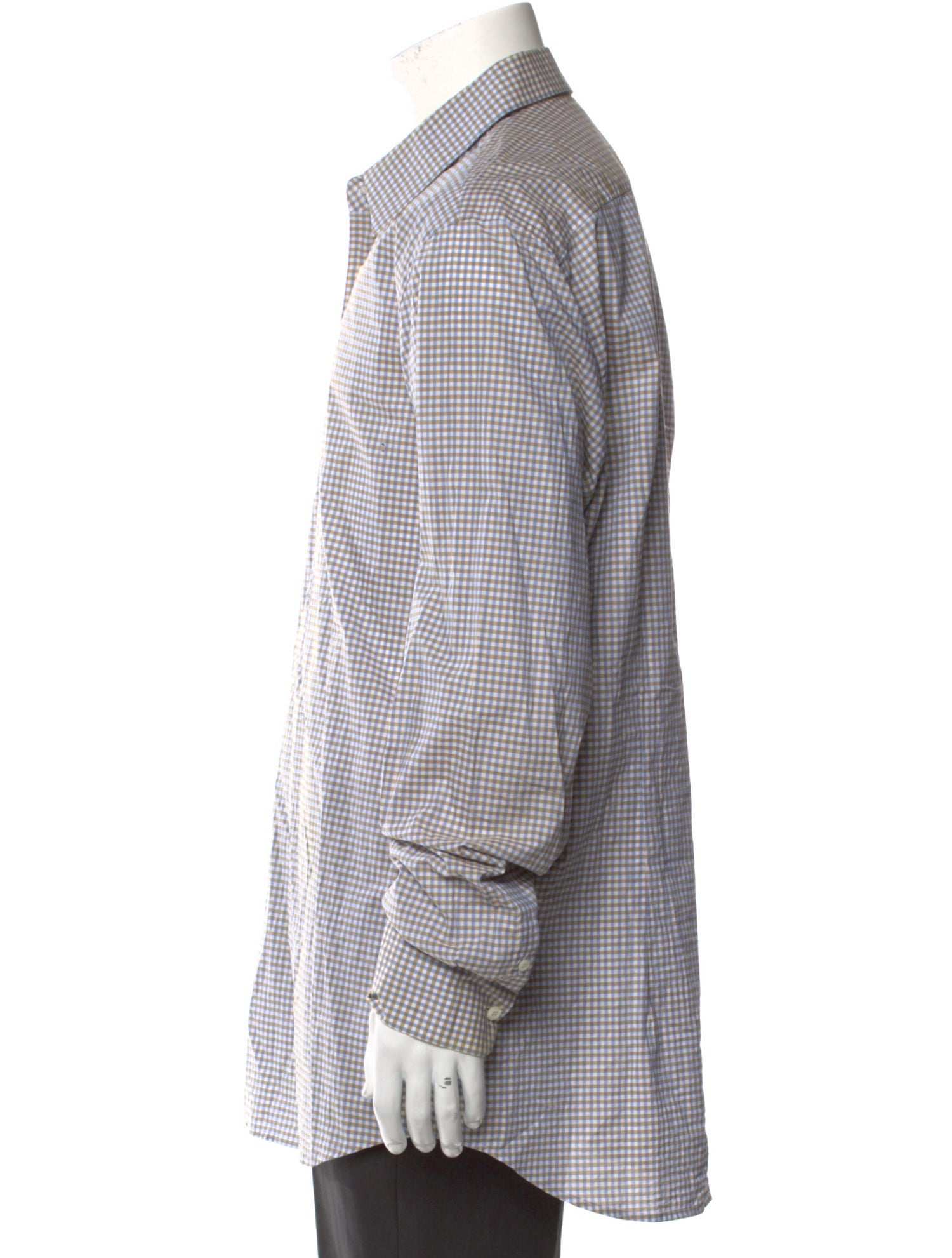 Prada 2021 Plaid Print Dress Shirt