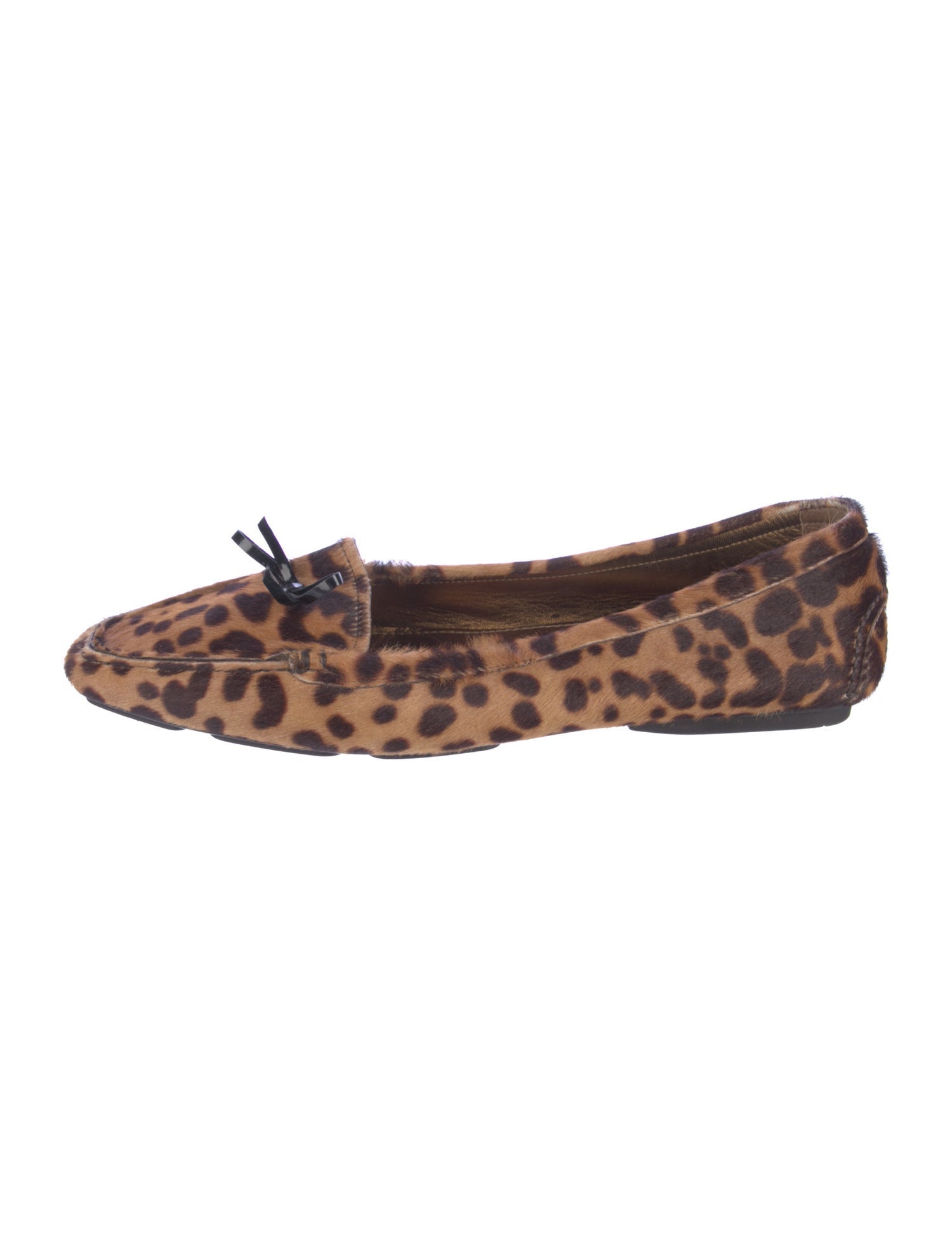 Prada Ponyhair Animal Print Loafers