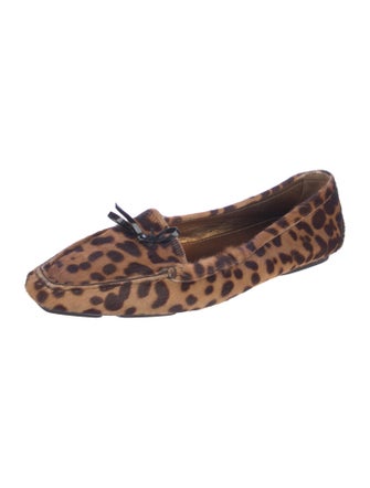 Prada Ponyhair Animal Print Loafers