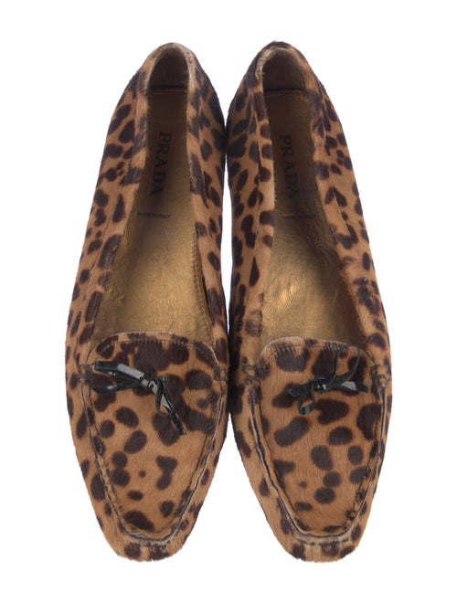 Prada Ponyhair Animal Print Loafers