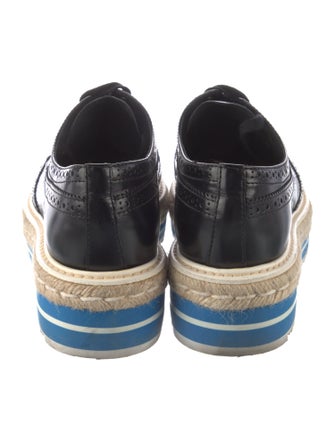 Prada Leather Lasercut Accents Oxfords