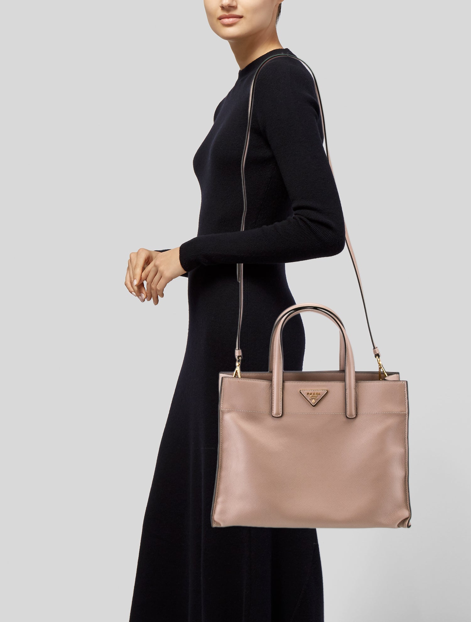 Prada Saffiano Leather Top Handle Bag