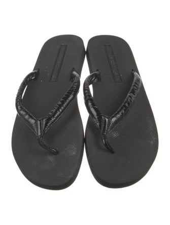 Prada Patent Leather Flip Flops