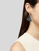 Prada Crystal Triangle Right Ear Single Drop Earring