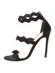 Prada Suede Scalloped Accent Sandals