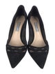 Prada Suede Cutout Accent Pumps