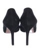 Prada Suede Cutout Accent Pumps