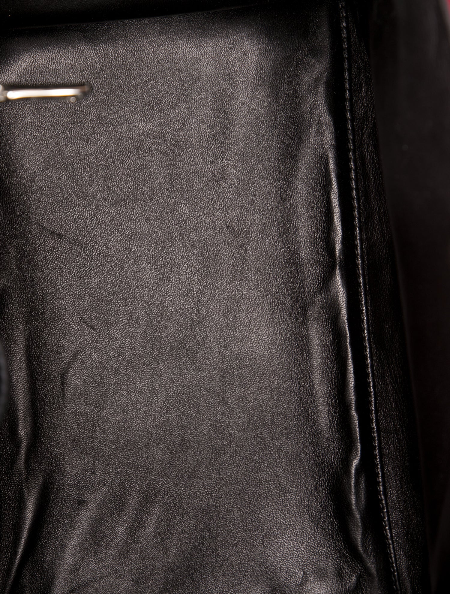 Prada Enameled Metal Triangle Galleria Double Zip