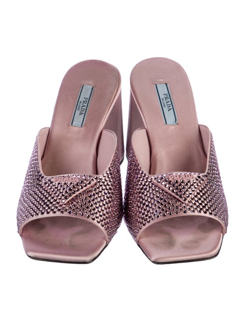 Prada Satin Printed Slides