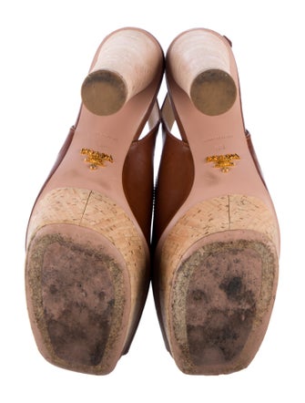 Prada Leather Slingback Sandals