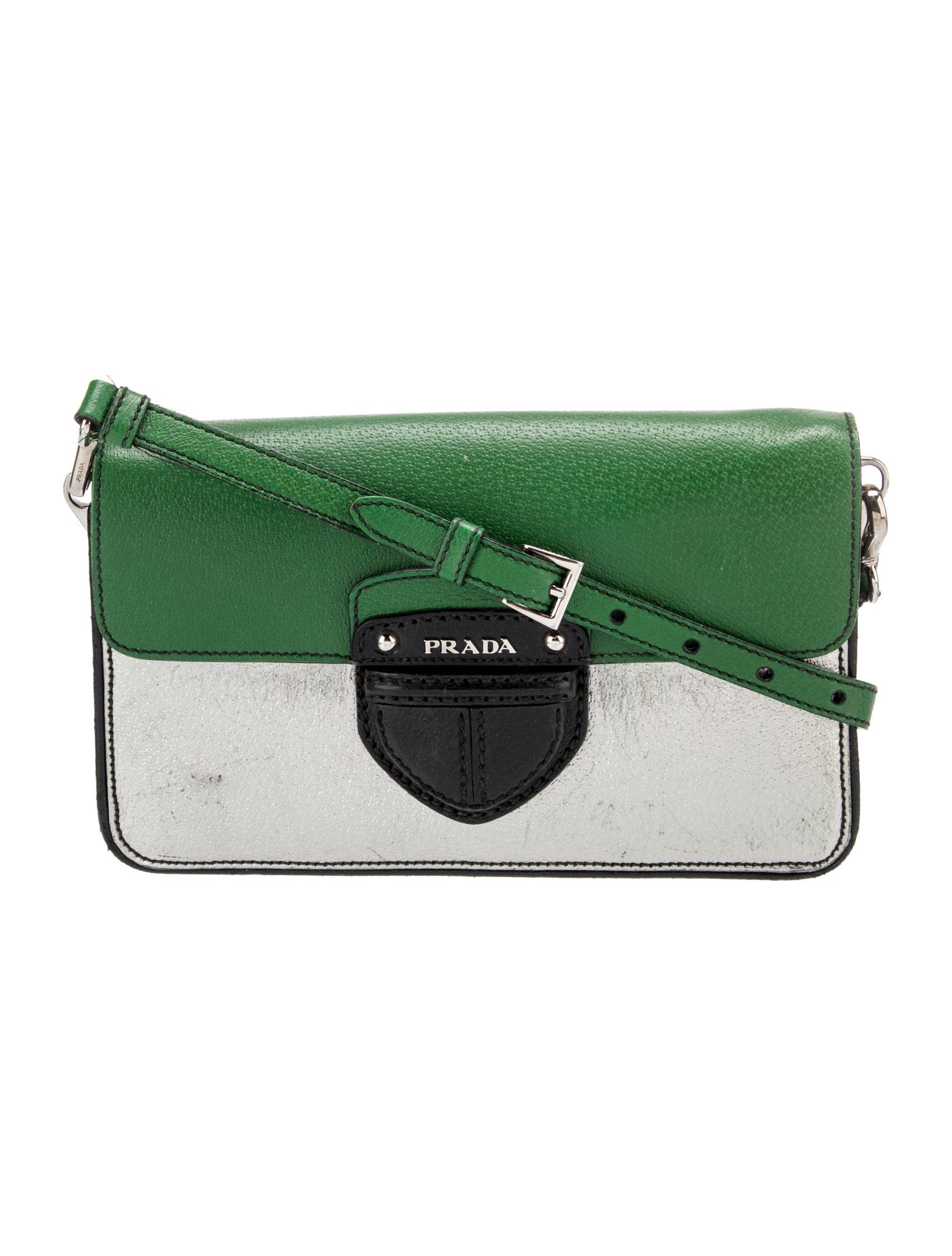 Prada Cinghiale Leather Crossbody Bag