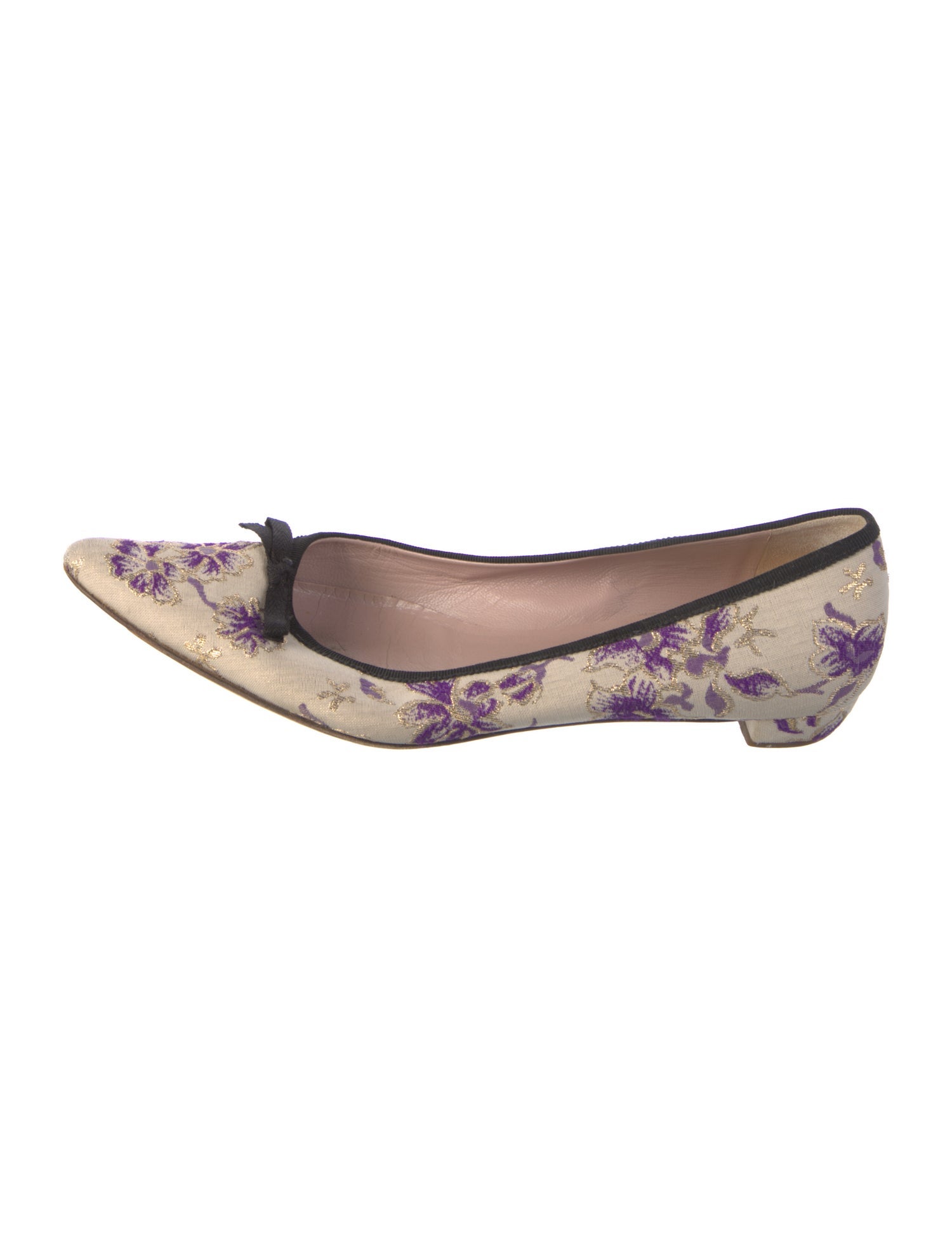 Prada Canvas Floral Print Flats