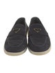Prada Suede Leather Trim Embellishment Loafers