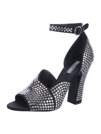 Prada Crystal Embellishments D'Orsay Pumps