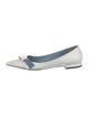 Prada Leather Bow Accents Flats