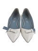 Prada Leather Bow Accents Flats