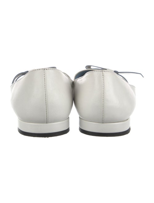 Prada Leather Bow Accents Flats