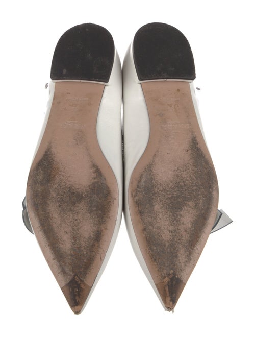 Prada Leather Bow Accents Flats