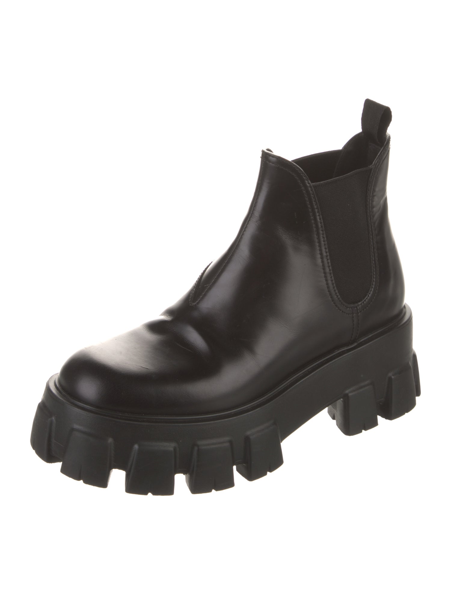 Prada Leather Chelsea Boots
