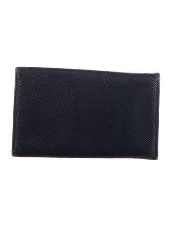 Prada Saffiano leather keycase with logo