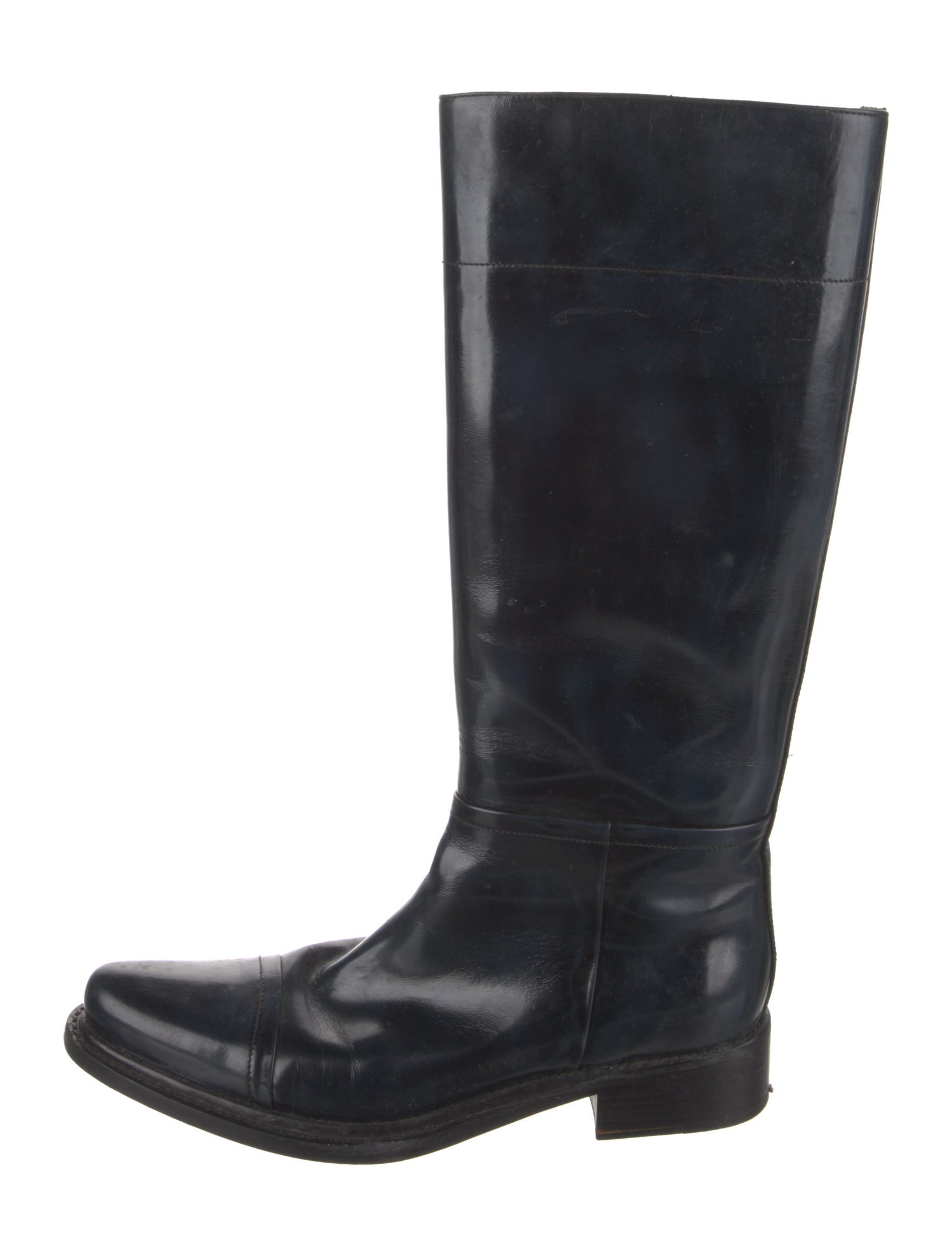 Prada Leather Riding Boots