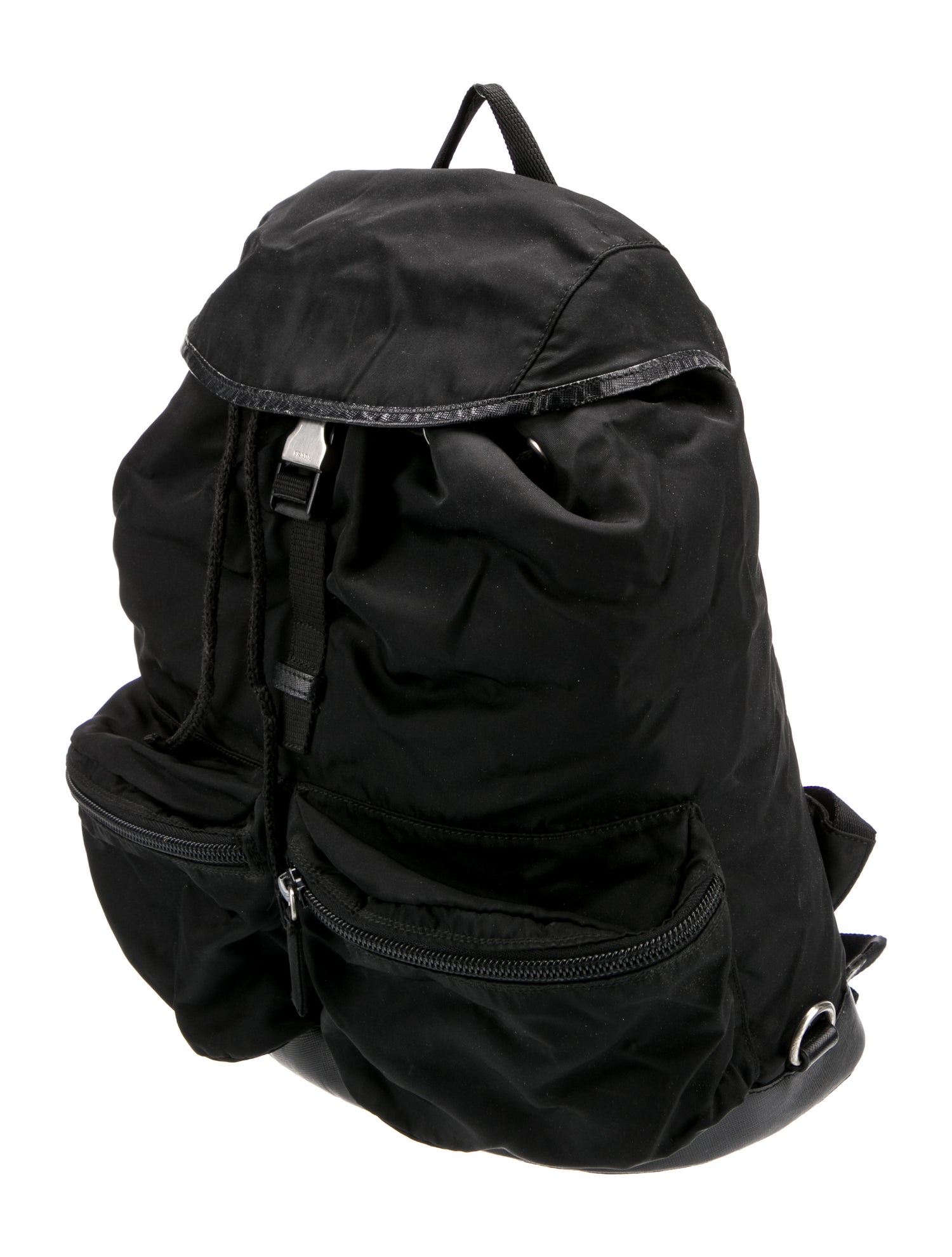 Prada Enameled Metal Triangle Backpack Vintage