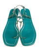 Prada Patent Leather T-Strap Sandals