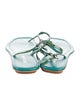 Prada Patent Leather T-Strap Sandals