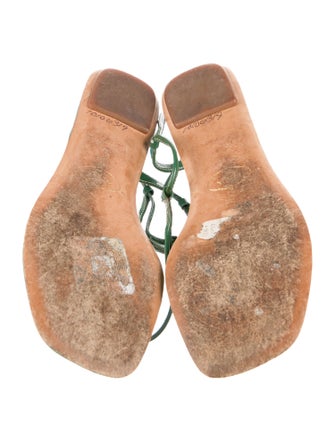 Prada Patent Leather T-Strap Sandals