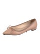 Prada Leather Bow Accents Ballet Flats
