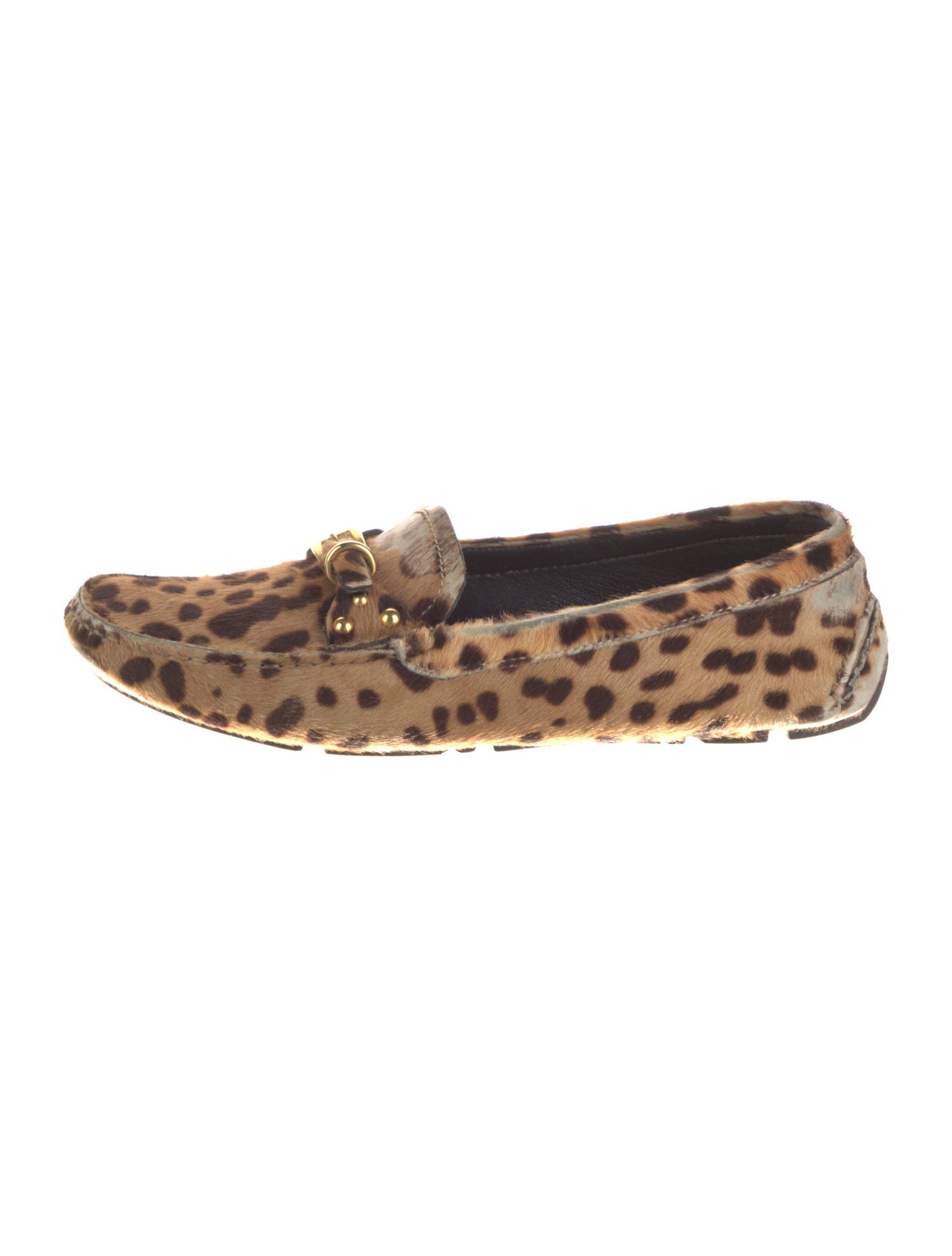 Prada Ponyhair Animal Print Loafers