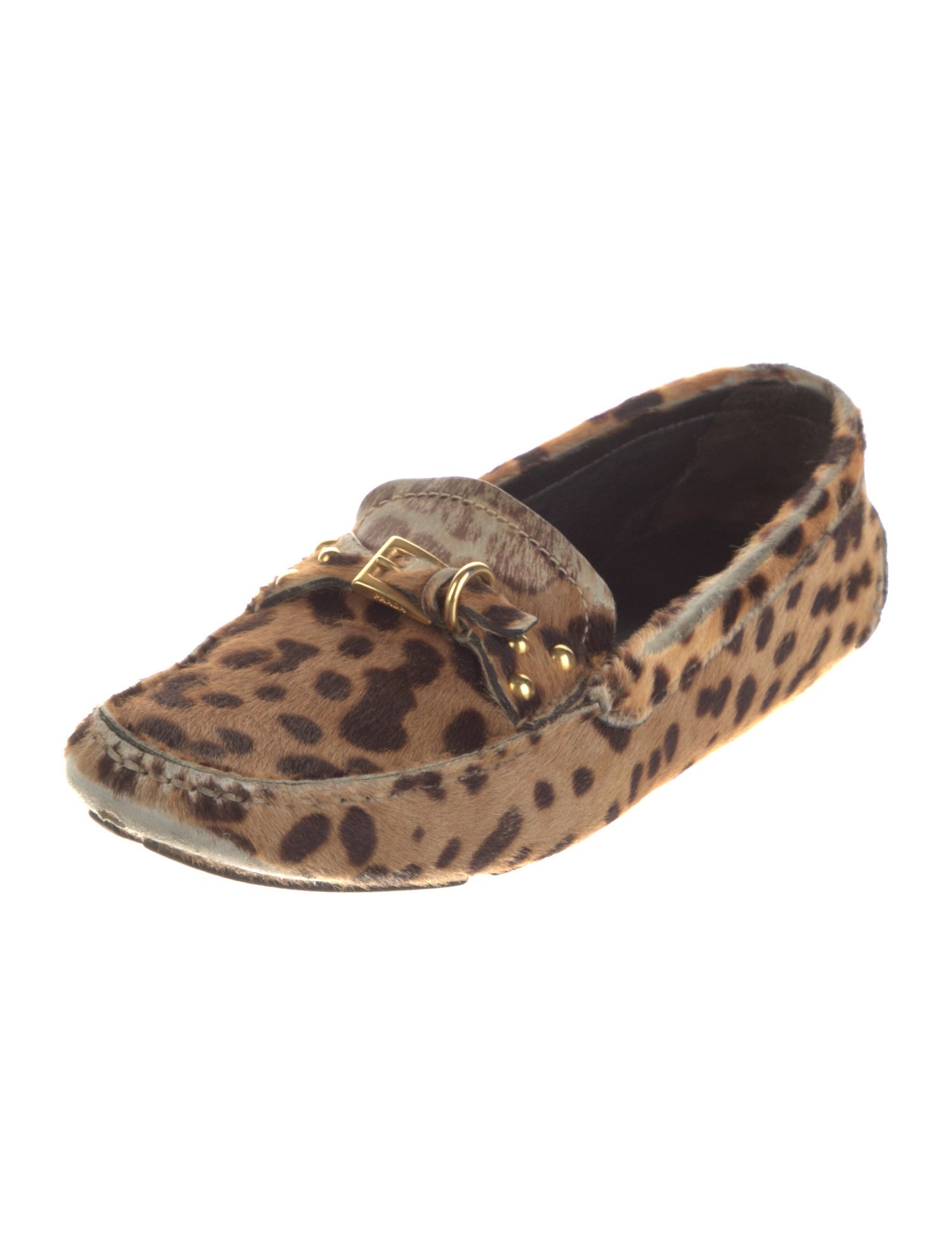 Prada Ponyhair Animal Print Loafers